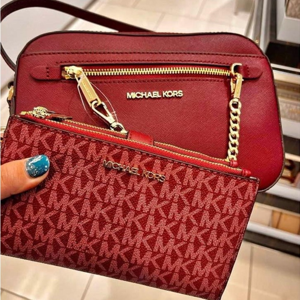 Michael Kors crossbody and wallet set